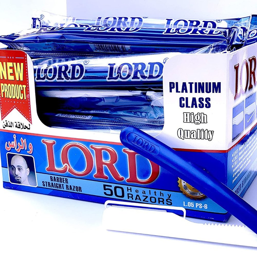 LORD Single Use Disposable Straight Razor, Disposable for Men Straight  50